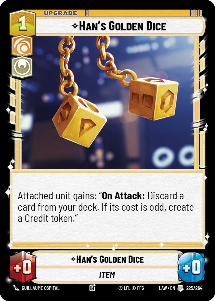 Han's Golden Dice (225/264) (225/264) [A Lawless Time] | Exor Games New Glasgow