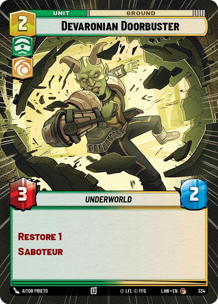 Devaronian Doorbuster (334) (Hyperspace) (334) [A Lawless Time] | Exor Games New Glasgow