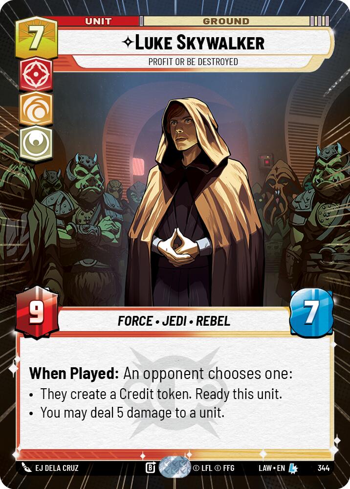 Luke Skywalker - Profit or Be Destroyed (344) (Hyperspace) (344) [A Lawless Time] | Exor Games New Glasgow