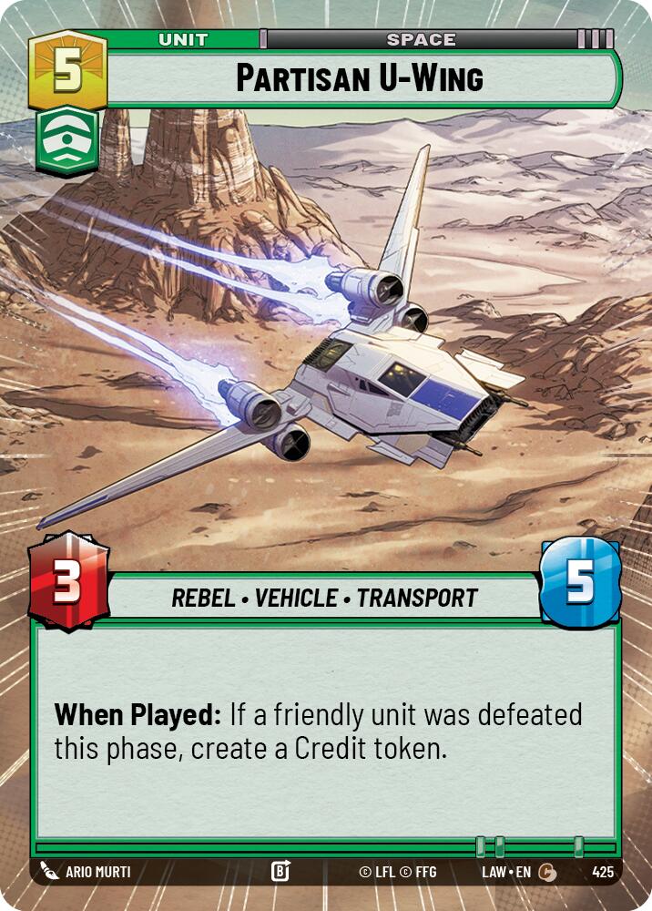 Partisan U-Wing (425) (Hyperspace) (425) [A Lawless Time] | Exor Games New Glasgow