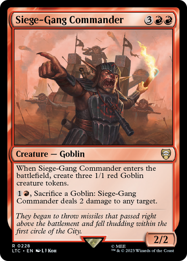 Siege-Gang Commander [The Lord of the Rings: Tales of Middle-Earth Commander] | Exor Games New Glasgow