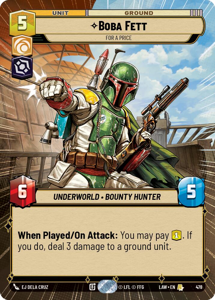 Boba Fett - For a Price (478) (Hyperspace) (478) [A Lawless Time] | Exor Games New Glasgow