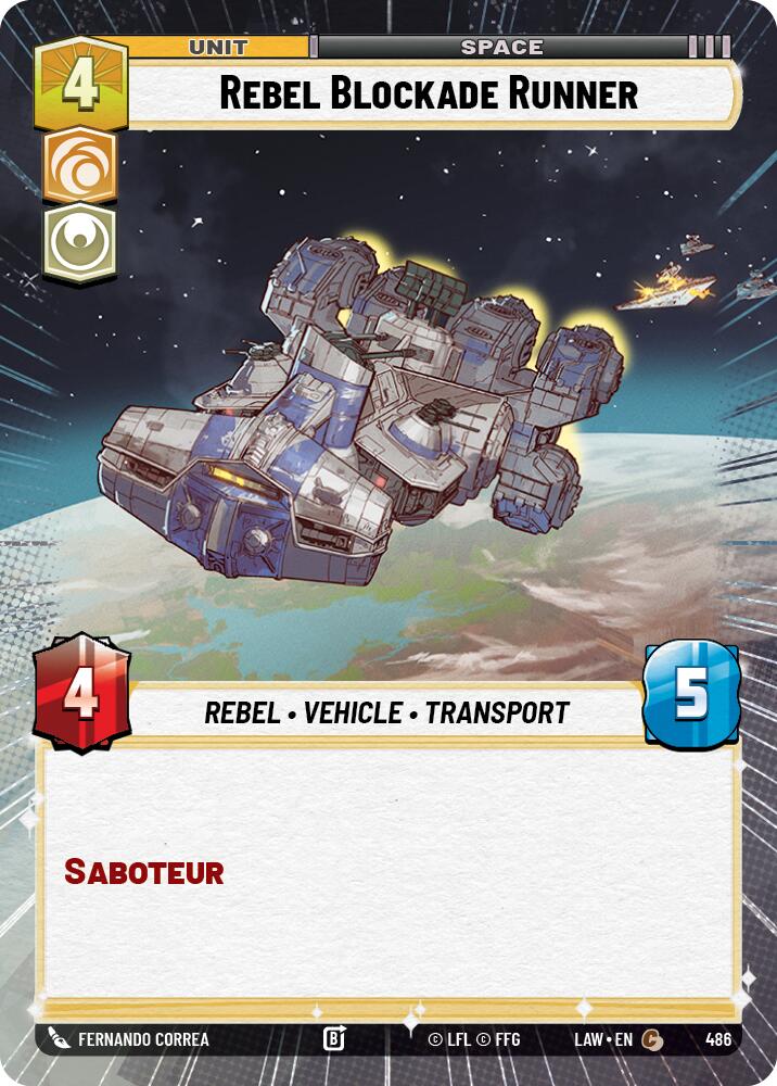 Rebel Blockade Runner (486) (Hyperspace) (486) [A Lawless Time] | Exor Games New Glasgow