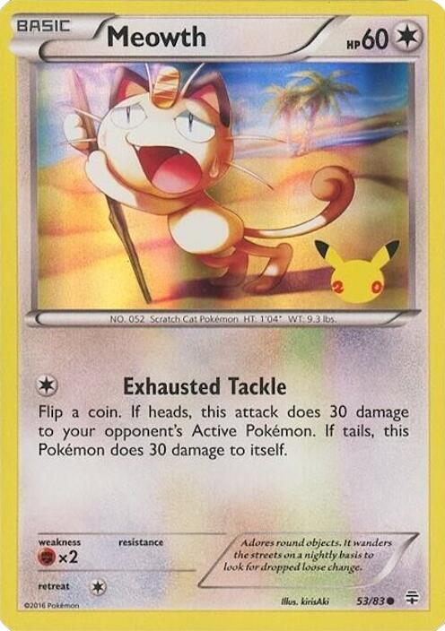 Meowth (053/083) - 53/83 (20th Anniversary) [Miscellaneous Cards] | Exor Games New Glasgow