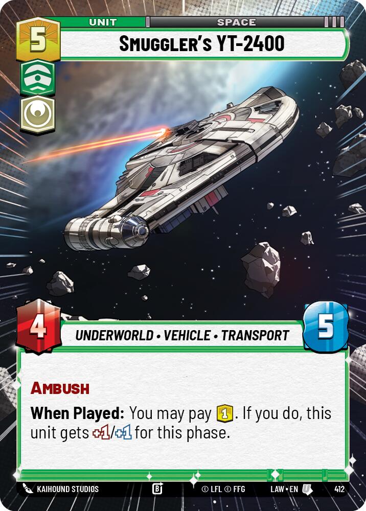 Smuggler's YT-2400 (412) (Hyperspace) (412) [A Lawless Time] | Exor Games New Glasgow
