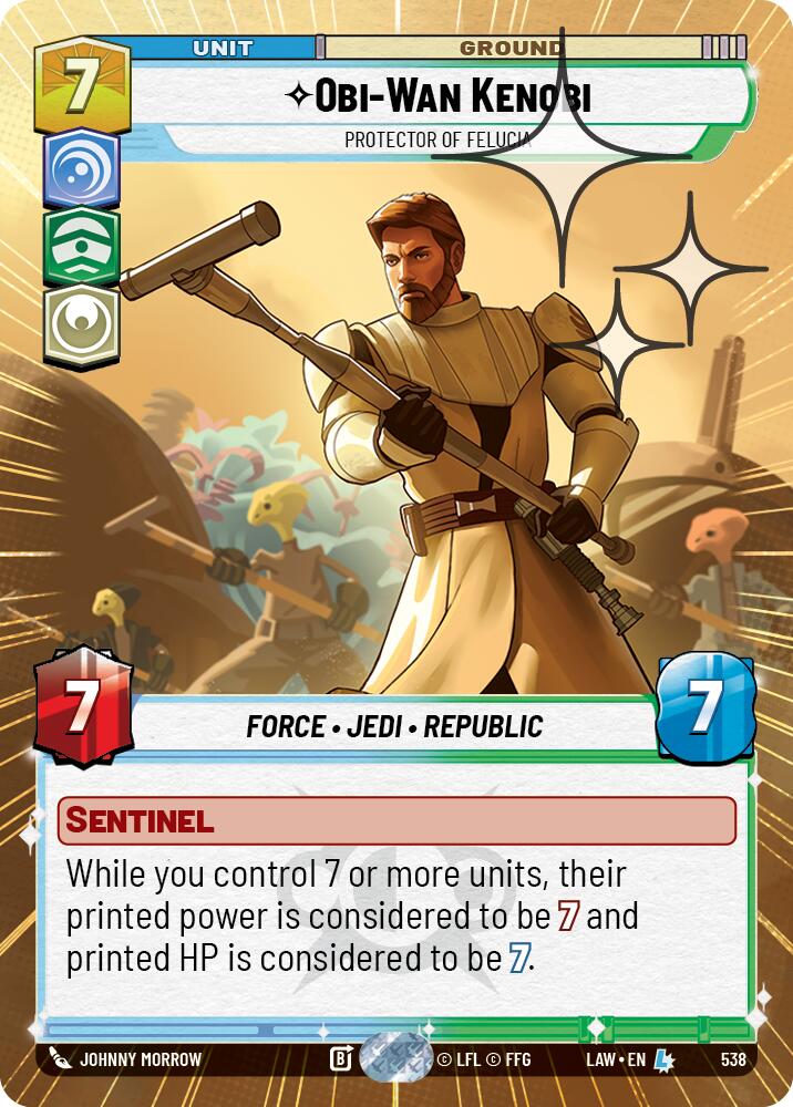 Obi-Wan Kenobi - Protector of Felucia (538) (Hyperspace Foil) (538) [A Lawless Time] | Exor Games New Glasgow