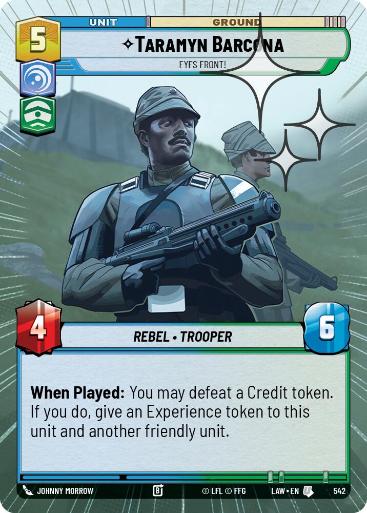 Taramyn Barcona - Eyes Front! (542) (Hyperspace Foil) (542) [A Lawless Time] | Exor Games New Glasgow