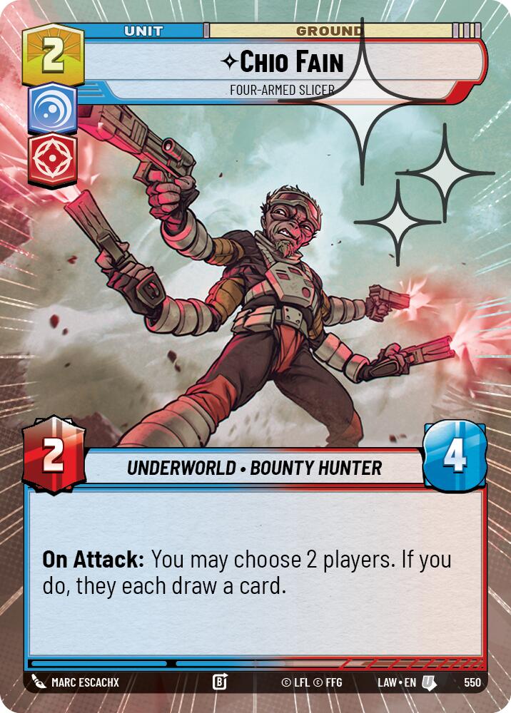 Chio Fain - Four-Armed Slicer (550) (Hyperspace Foil) (550) [A Lawless Time] | Exor Games New Glasgow