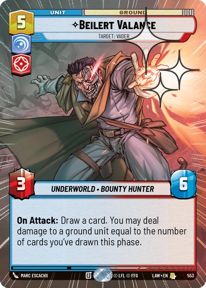 Beilert Valance - Target: Vader (553) (Hyperspace Foil) (553) [A Lawless Time] | Exor Games New Glasgow