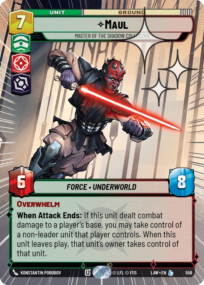 Maul - Master of the Shadow Collective (556) (Hyperspace Foil) (556) [A Lawless Time] | Exor Games New Glasgow