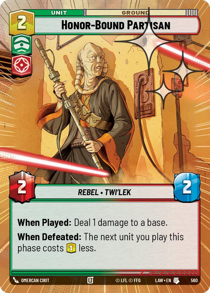 Honor-Bound Partisan - (560) (Hyperspace Foil) (560) [A Lawless Time] | Exor Games New Glasgow