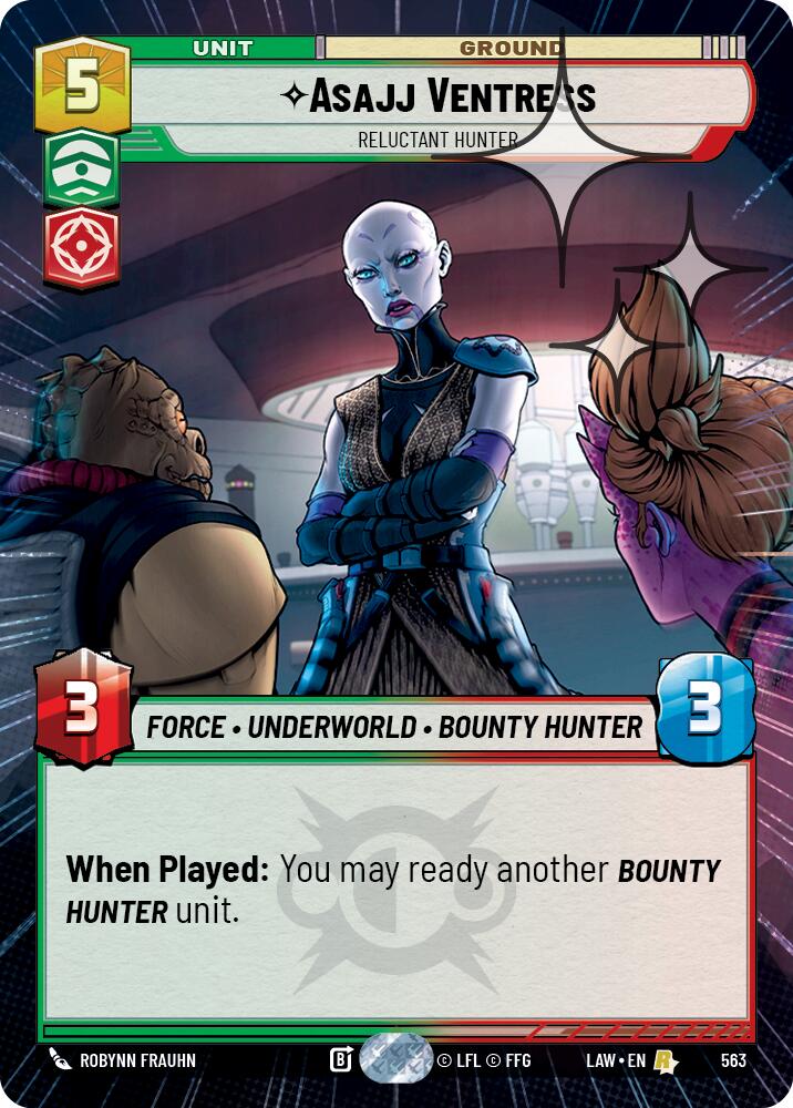 Asajj Ventress - Reluctant Hunter (563) (Hyperspace Foil) (563) [A Lawless Time] | Exor Games New Glasgow