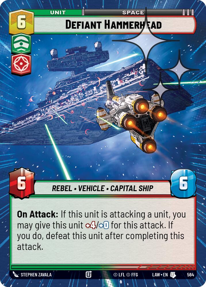 Defiant Hammerhead (564) (Hyperspace Foil) (564) [A Lawless Time] | Exor Games New Glasgow