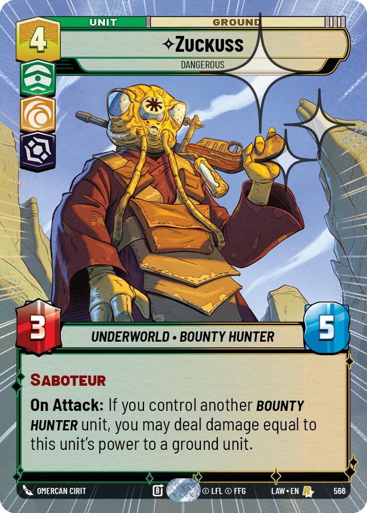 Zuckuss - Dangerous (566) (Hyperspace Foil) (566) [A Lawless Time] | Exor Games New Glasgow