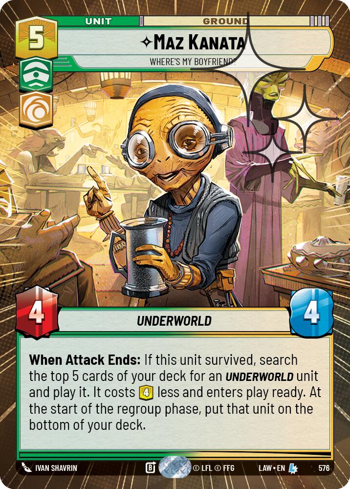 Maz Kanata - Where's My Boyfriend? (576) (Hyperspace Foil) (576) [A Lawless Time] | Exor Games New Glasgow