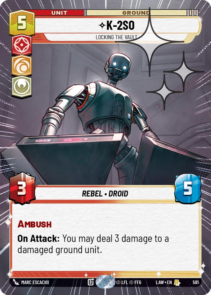 K-2S0 - Locking the Vault (581) (Hyperspace Foil) (581) [A Lawless Time] | Exor Games New Glasgow