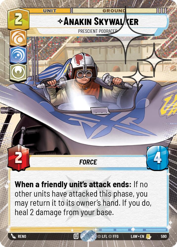 Anakin Skywalker - Prescient Podracer (590) (Hyperspace Foil) (590) [A Lawless Time] | Exor Games New Glasgow