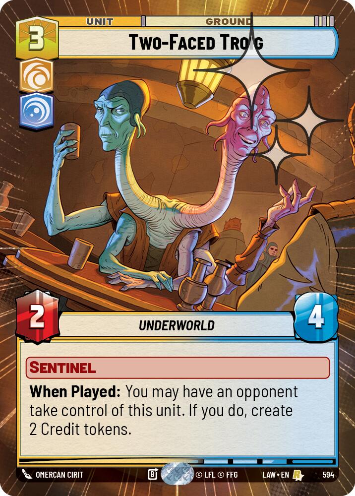 Two-Faced Troig - (594) (Hyperspace Foil) (594) [A Lawless Time] | Exor Games New Glasgow