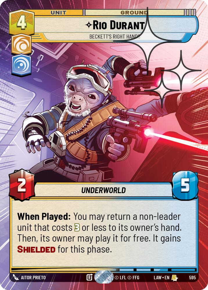 Rio Durant - Beckett's Right Hands (595) (Hyperspace Foil) (595) [A Lawless Time] | Exor Games New Glasgow