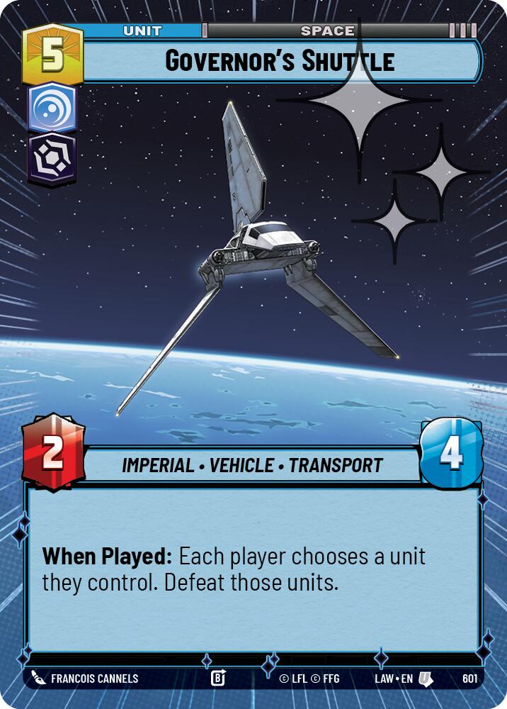 Governor's Shuttle (601) (Hyperspace Foil) (601) [A Lawless Time] | Exor Games New Glasgow