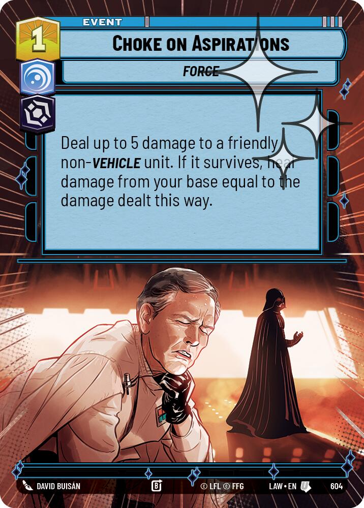 Choke on Aspirations (604) (Hyperspace Foil) (604) [A Lawless Time] | Exor Games New Glasgow