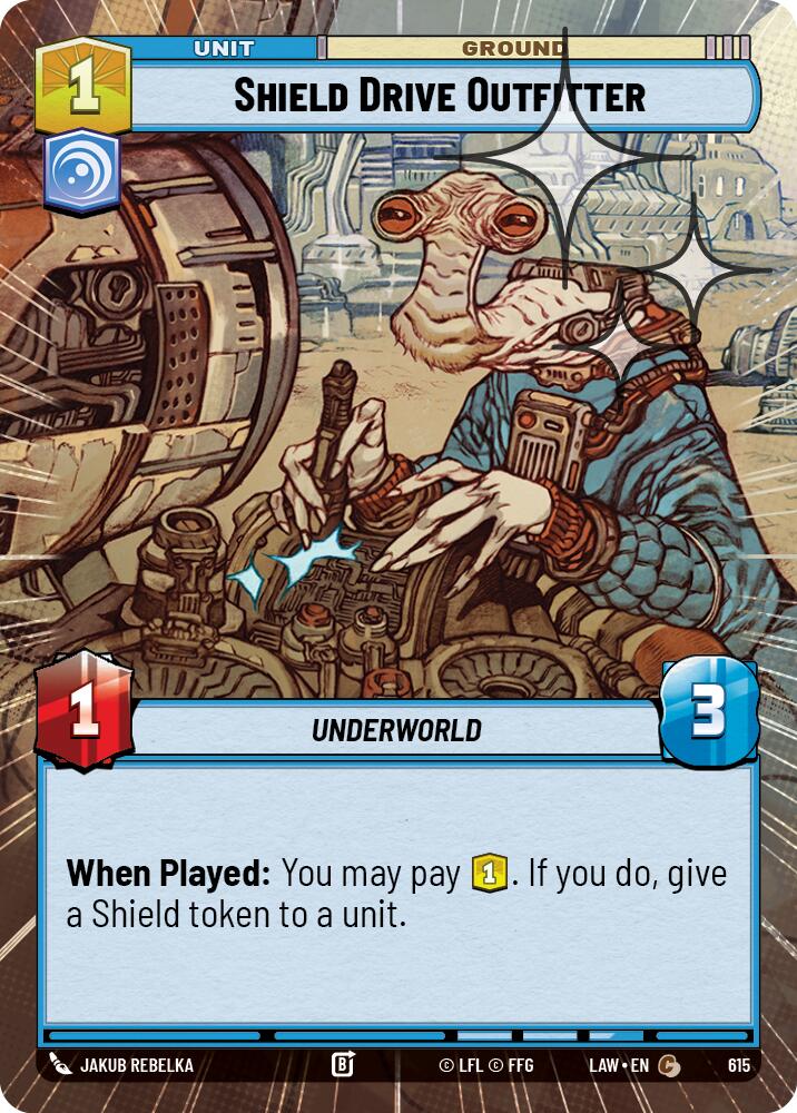 Shield Drive Outfitter (615) (Hyperspace Foil) (615) [A Lawless Time] | Exor Games New Glasgow