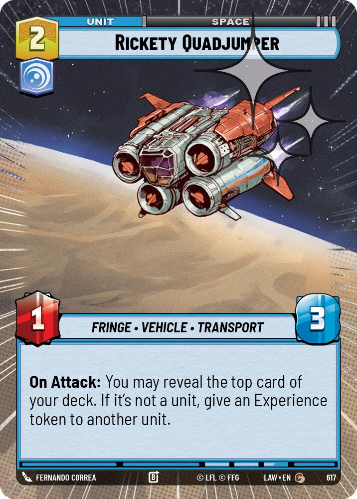 Rickety Quadjumper (617) (Hyperspace Foil) (617) [A Lawless Time] | Exor Games New Glasgow