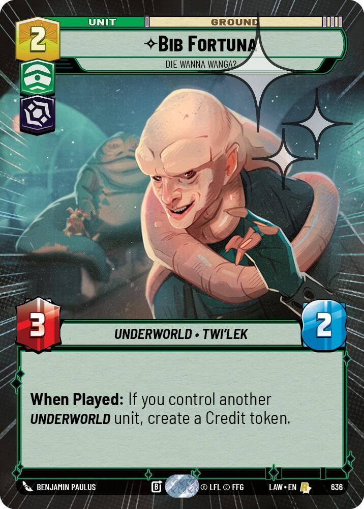 Bib Fortuna - Die Wanna Wanga? (636) (Hyperspace Foil) (636) [A Lawless Time] | Exor Games New Glasgow