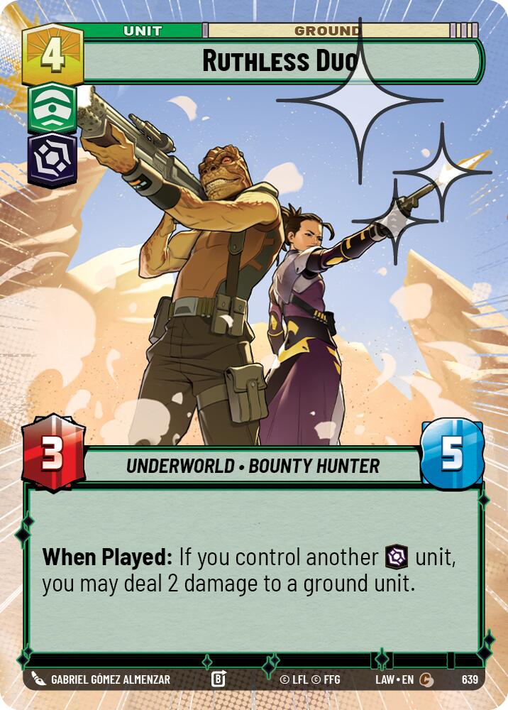 Ruthless Duo (639) (Hyperspace Foil) (639) [A Lawless Time] | Exor Games New Glasgow