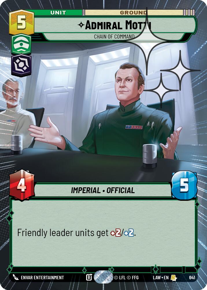 Admiral Motti - Chain of Command (641) (Hyperspace Foil) (641) [A Lawless Time] | Exor Games New Glasgow