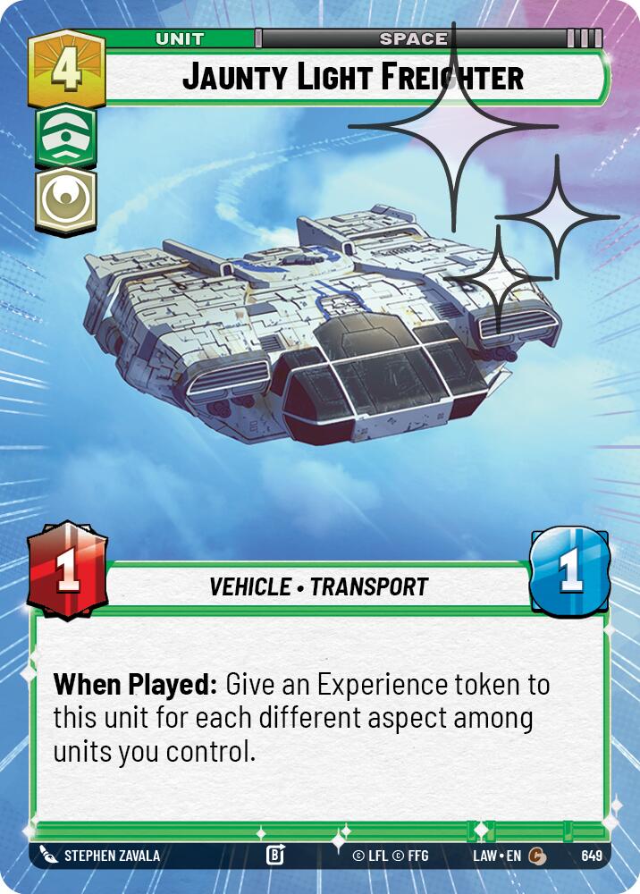 Jaunty Light Frieghter (649) (Hyperspace Foil) (649) [A Lawless Time] | Exor Games New Glasgow