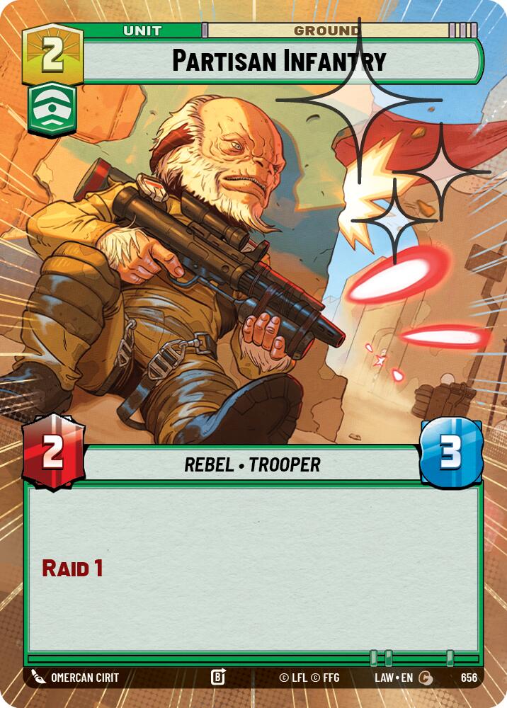 Partisan Infantry (656) (Hyperspace Foil) (656) [A Lawless Time] | Exor Games New Glasgow