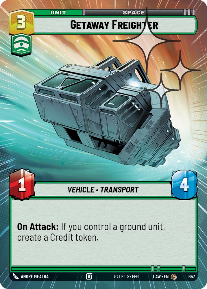 Getaway Freighter (657) (Hyperspace Foil) (657) [A Lawless Time] | Exor Games New Glasgow