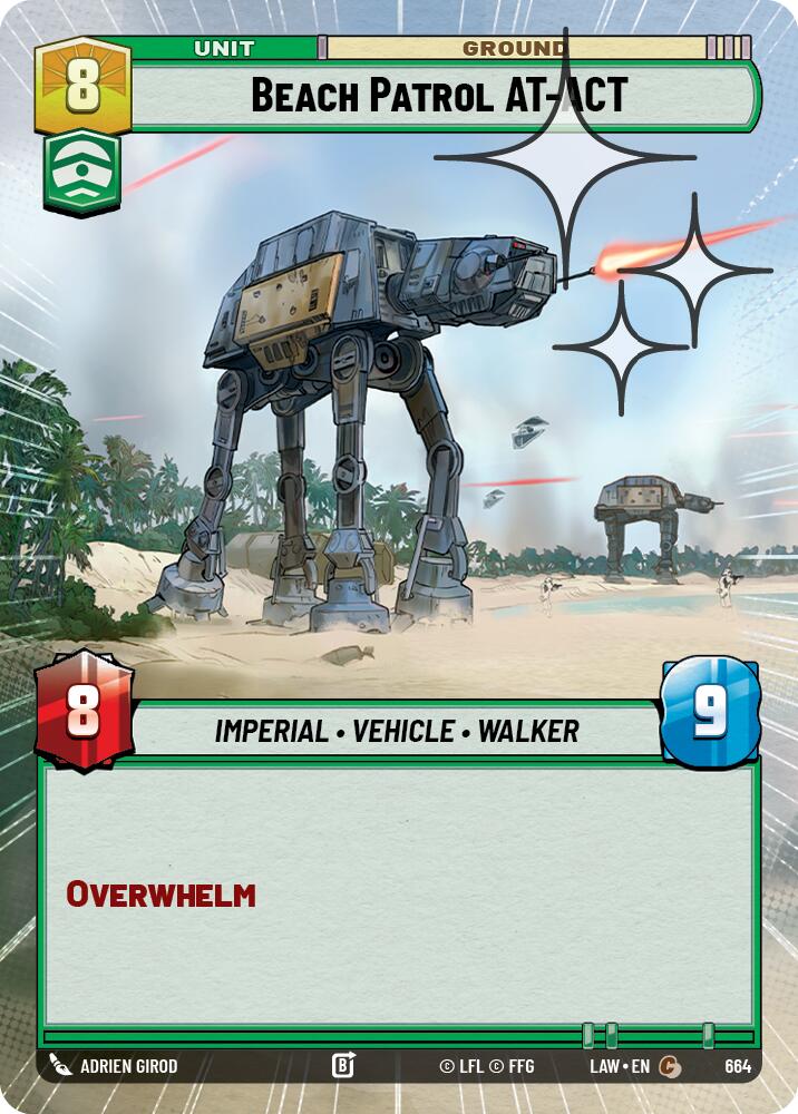 Beach Patrol AT-ACT (664) (Hyperspace Foil) (664) [A Lawless Time] | Exor Games New Glasgow