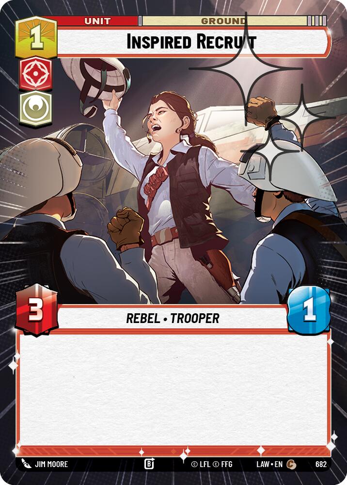 Inspired Recruit (682) (Hyperspace Foil) (682) [A Lawless Time] | Exor Games New Glasgow
