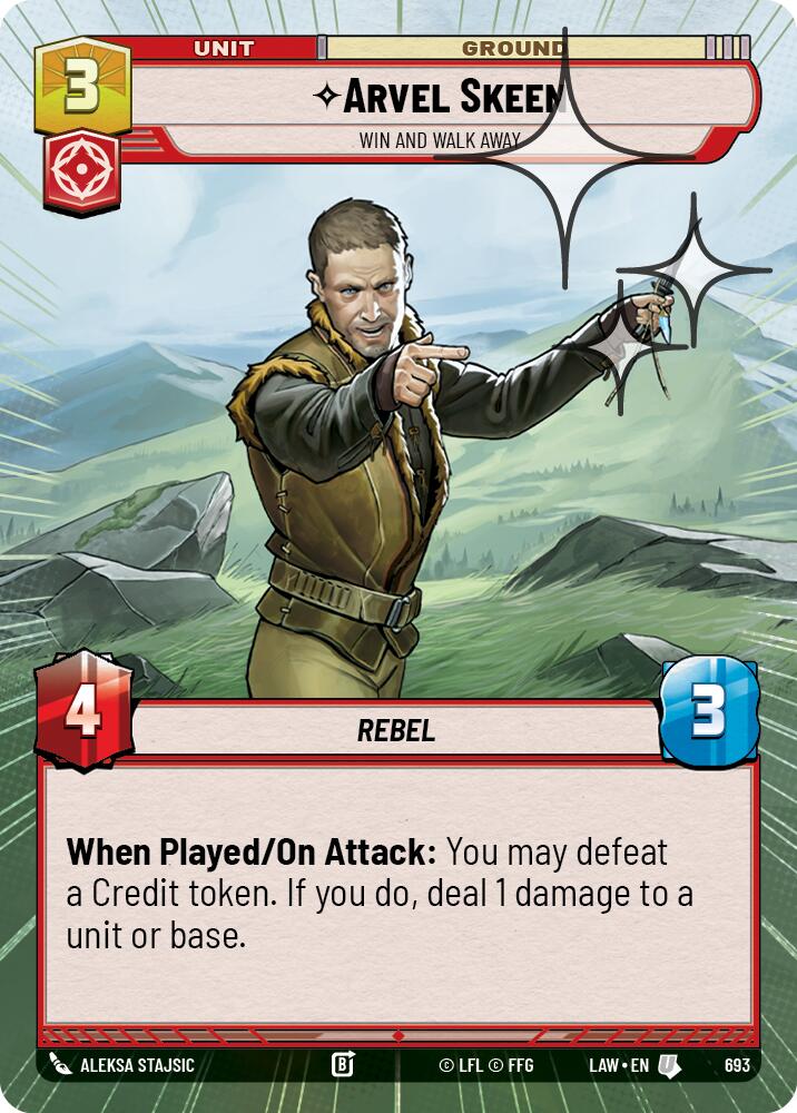 Arvel Skeen - Win and Walk Away (693) (Hyperspace Foil) (693) [A Lawless Time] | Exor Games New Glasgow
