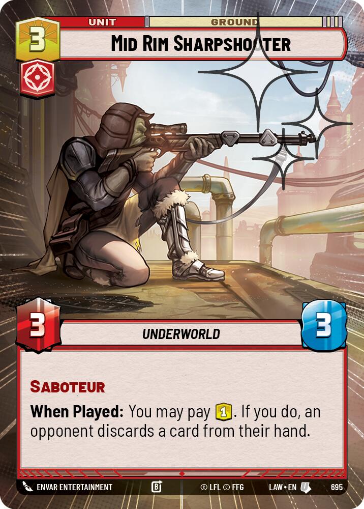 Mid Rim Sharpshooter (695) (Hyperspace Foil) (695) [A Lawless Time] | Exor Games New Glasgow