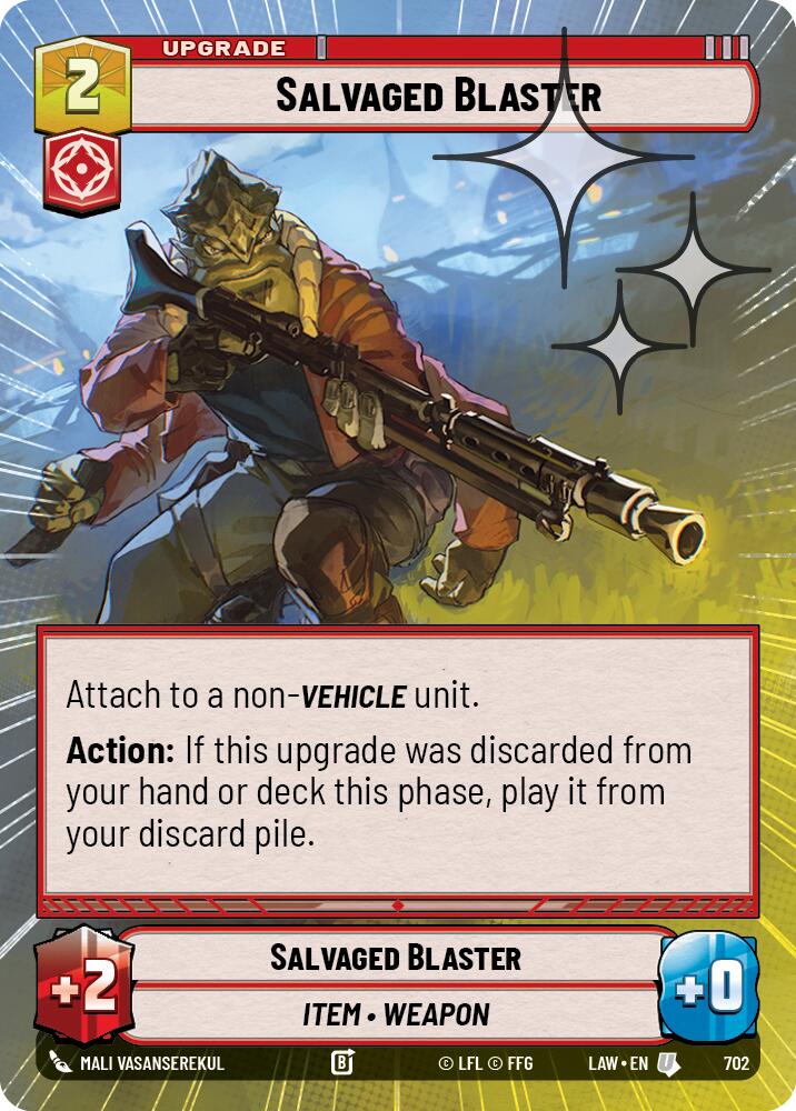 Salvaged Blaster (702) (Hyperspace Foil) (702) [A Lawless Time] | Exor Games New Glasgow