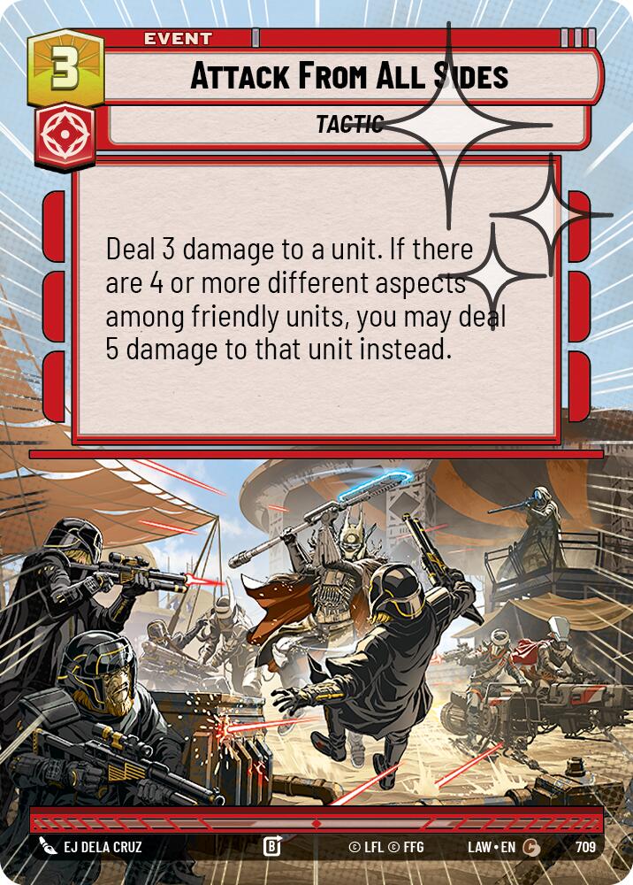 Attack From All Sides (709) (Hyperspace Foil) (709) [A Lawless Time] | Exor Games New Glasgow