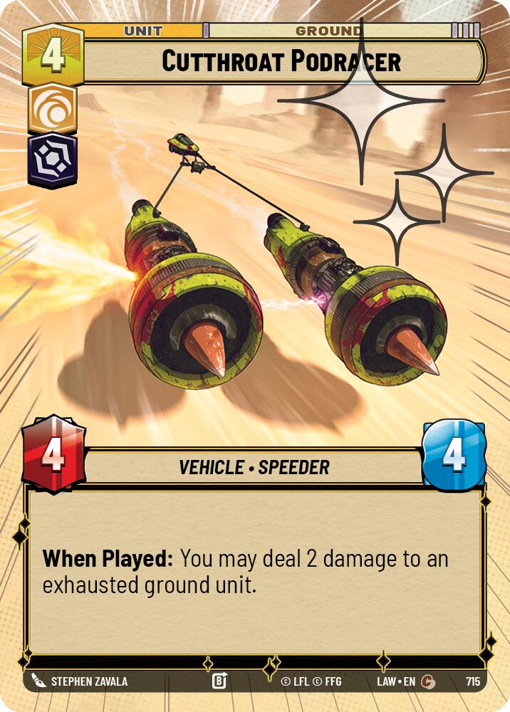 Cutthroat Podracer (715) (Hyperspace Foil) (715) [A Lawless Time] | Exor Games New Glasgow