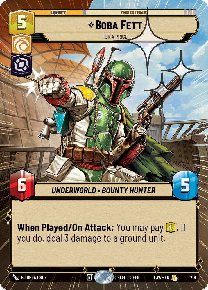 Boba Fett - For a Price (716) (Hyperspace Foil) (716) [A Lawless Time] | Exor Games New Glasgow