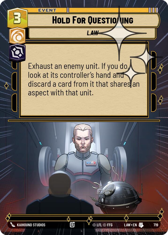 Hold for Questioning (719) (Hyperspace Foil) (719) [A Lawless Time] | Exor Games New Glasgow