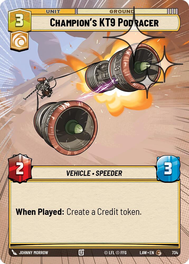 Champion's KT-9 Podracer (734) (Hyperspace Foil) (734) [A Lawless Time] | Exor Games New Glasgow