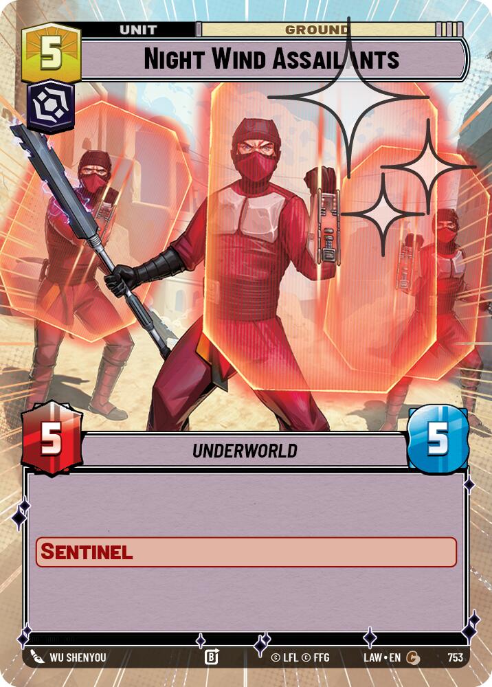 Night Wind Assailants (753) (Hyperspace Foil) (753) [A Lawless Time] | Exor Games New Glasgow