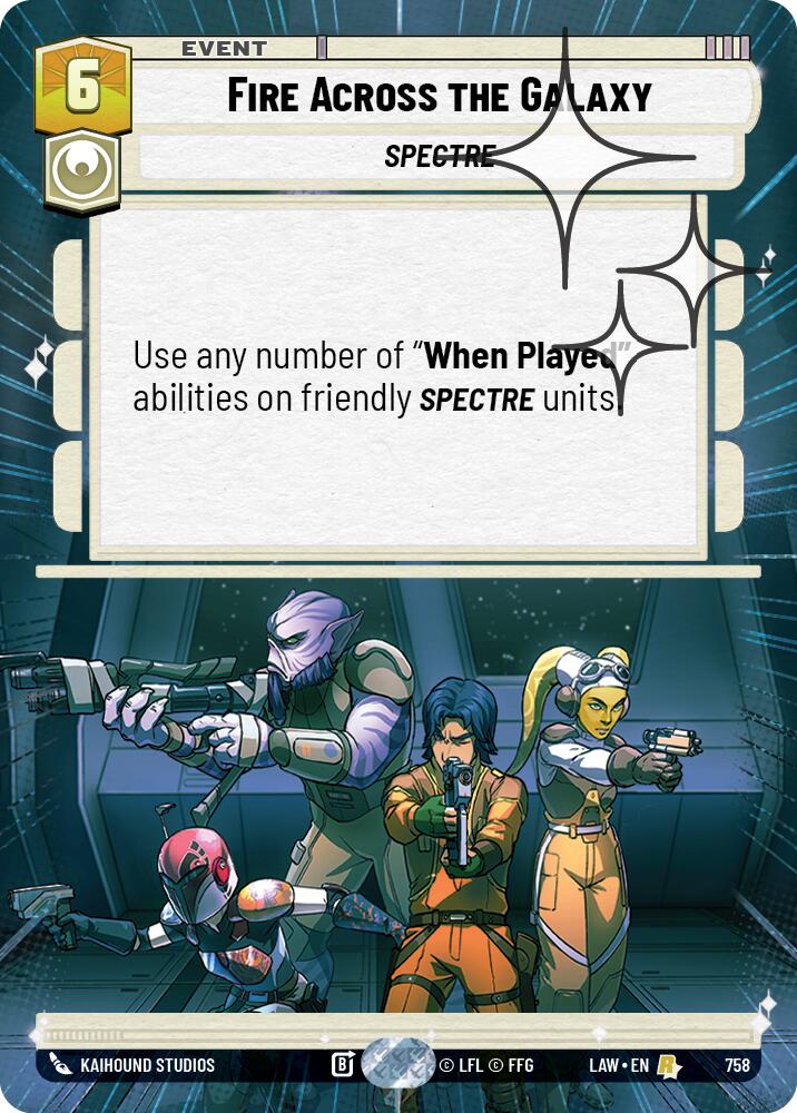 Fire Across the Galaxy (758) (Hyperspace Foil) (758) [A Lawless Time] | Exor Games New Glasgow