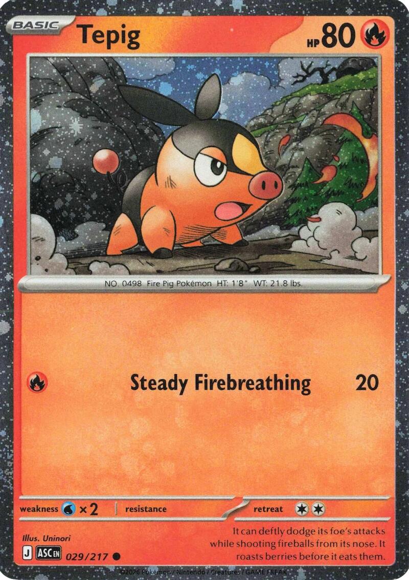 Tepig (029/217) (Cosmos Holo) [Miscellaneous Cards] | Exor Games New Glasgow
