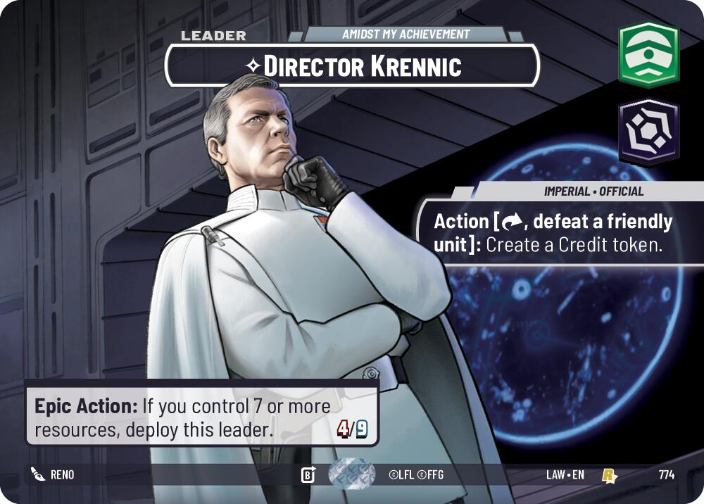 Director Krennic - Amidst My Achievement (Showcase) (774) (774) [A Lawless Time] | Exor Games New Glasgow