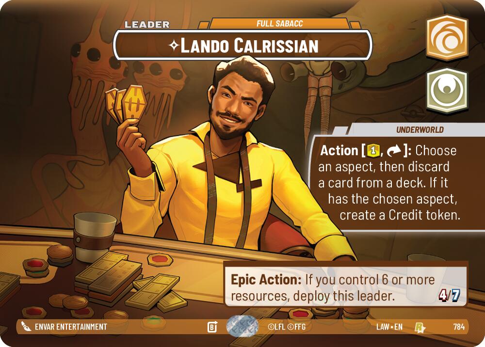 Lando Calrissian - Full Sabacc (Showcase) (784) (784) [A Lawless Time] | Exor Games New Glasgow