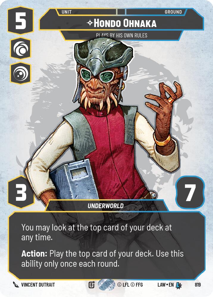 Hondo Ohnaka - Plays By His Own Rules (Prestige) (819) (819) [A Lawless Time] | Exor Games New Glasgow