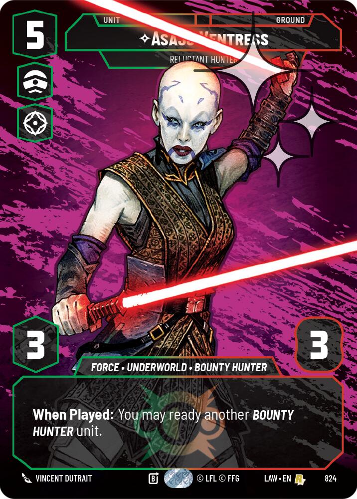 Asajj Ventress - Reluctant Hunter (Prestige Foil) (824) (824) [A Lawless Time] | Exor Games New Glasgow